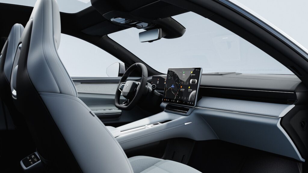 Polestar 4's futuristic interior dashboard